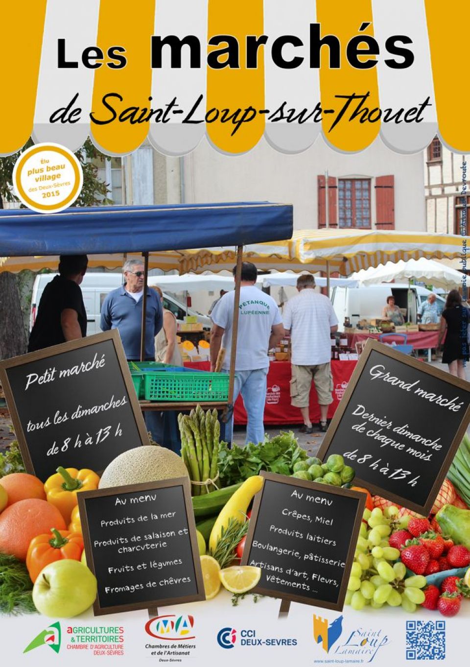 Vue du marché de Saint Loup Lamairé
