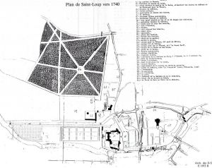 plan de saint loup sur thouet vers 1740